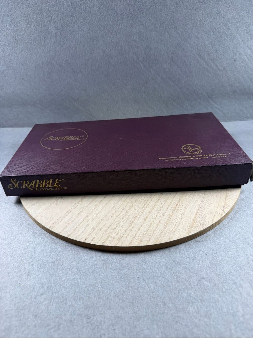 VTG 1953 Scrabble Board Game Wood Letter Tiles Dark Red OG Box & Manual In Lid - Picture 11 of 13